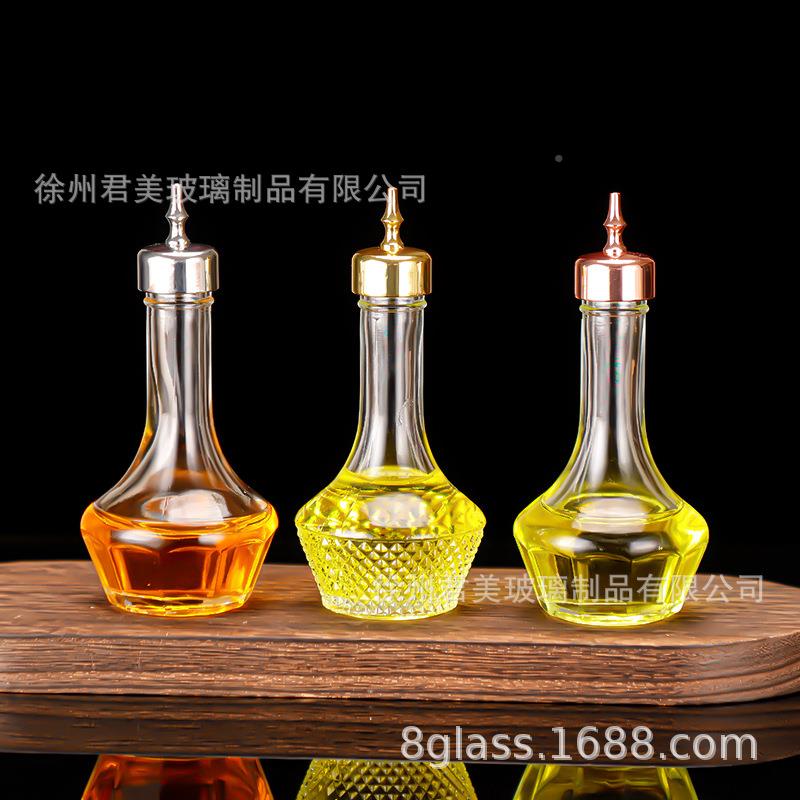日酒式玻璃酒苦精瓶工苦艾酒瓶吧威士忌调师具鸡尾酒滴小酒瓶瓶现