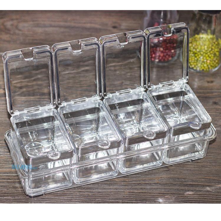 亚克意力调料盒装明调味罐透GJ-MZ-00套创家居塑料调味盒厨房用品