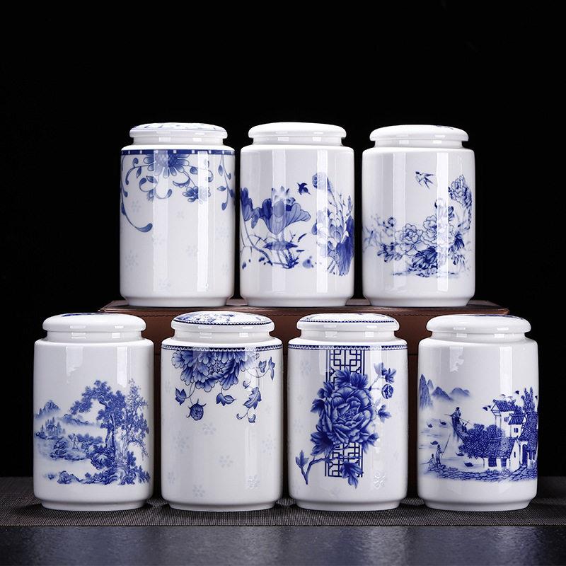 花瓷茶叶陶瓷青密封藏散装储茶包装大号化白德BGCYG-01瓷存茶子