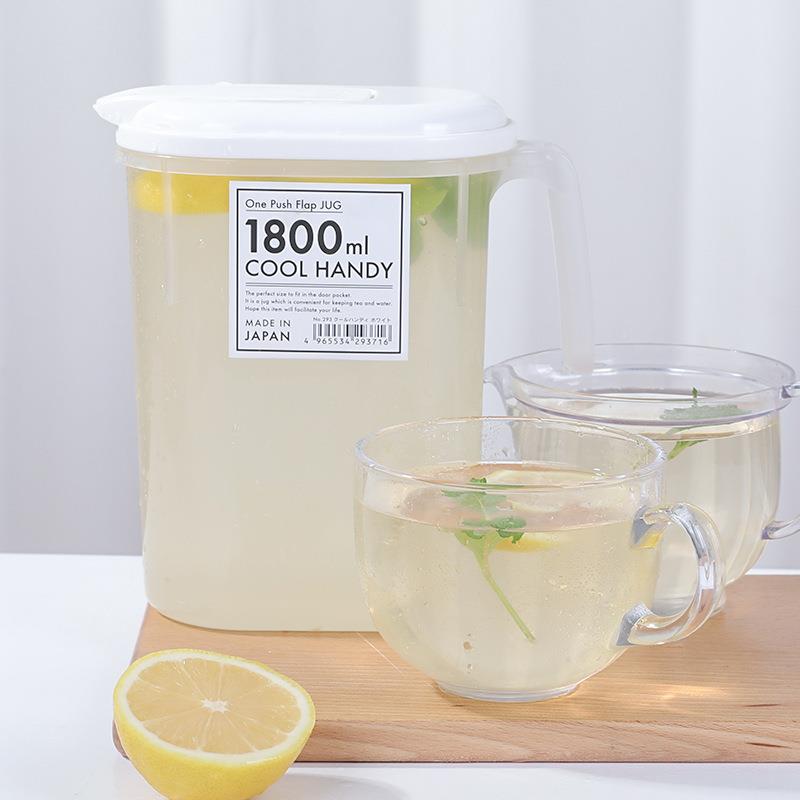 料日本进口冷水壶耐高温塑凉水壶冰家293761用大容箱量耐热果汁壶