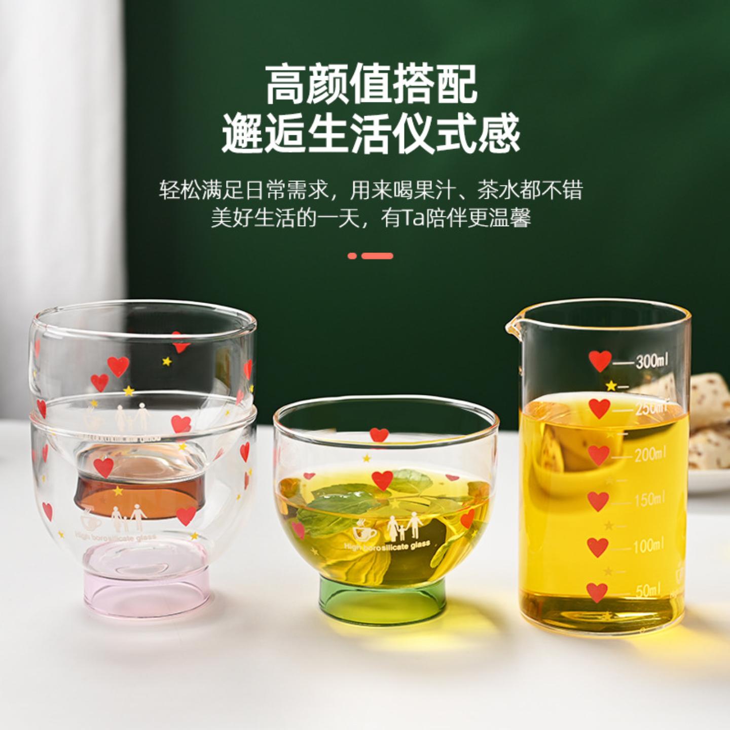 水果玻璃碗轻奢透明带刻度玻璃
