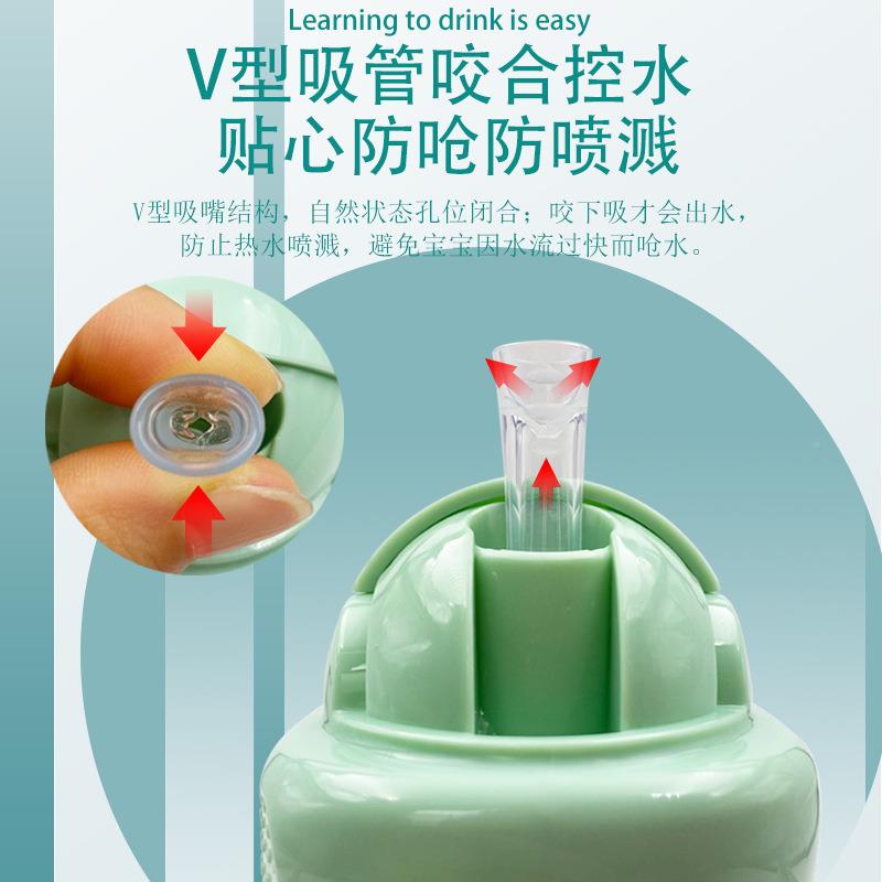 hg赫根方形奶瓶转更换奶水杯盖学饮助吸管头辅配件瓶转QJE换神器
