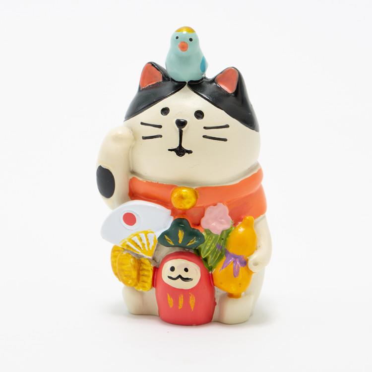 日ZAKKA杂货迷猫你万福招财游猫旅微式缩树脂工艺0808品潮玩小摆