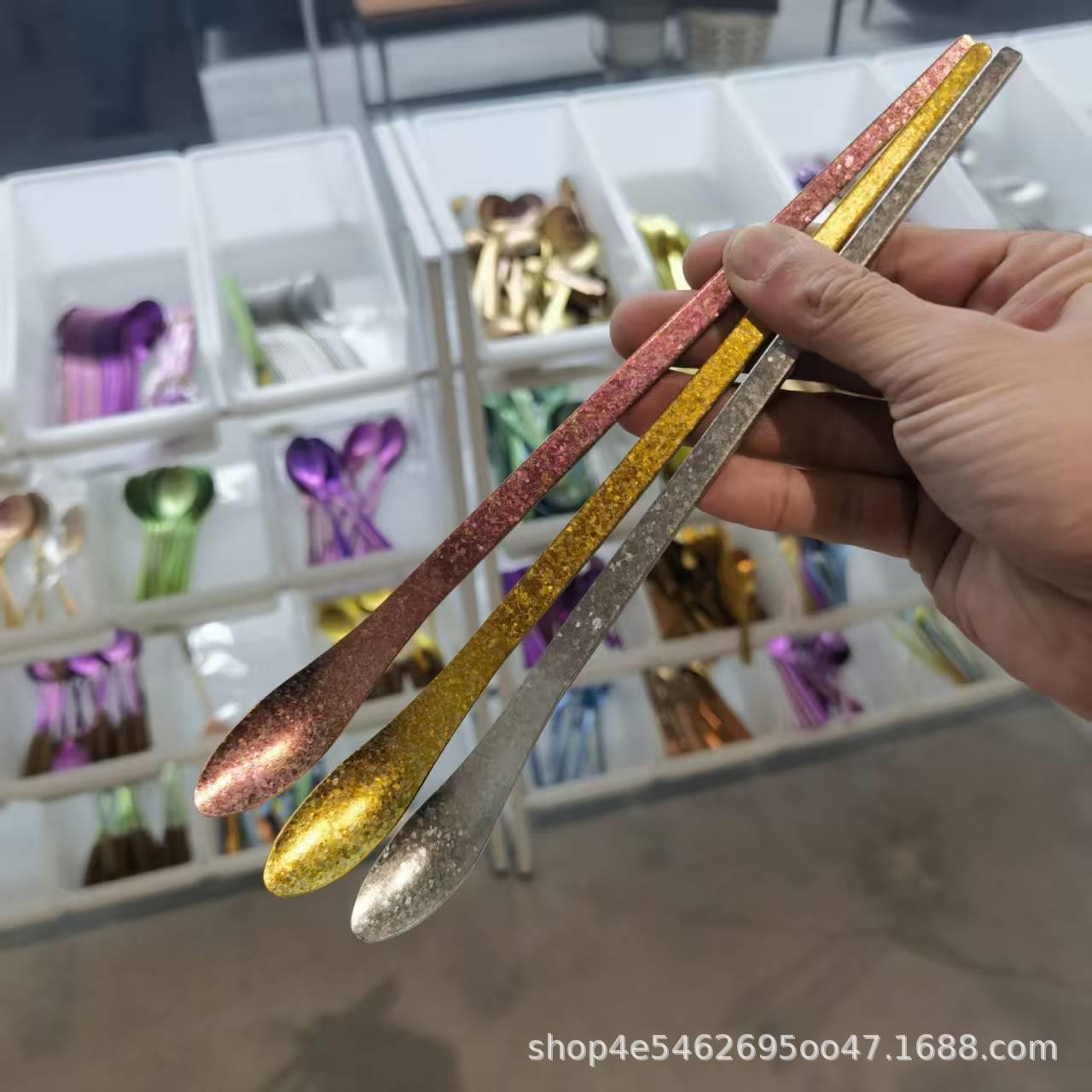 纯钛搅拌勺结晶钛勺用子纯餐具调酒咖啡钛牛奶WCW97707冰果汁奶茶