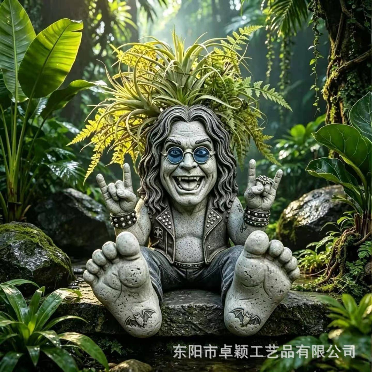 新款Bigfoot Rock On: Rebel Garden Planter大脚怪摇滚花盆