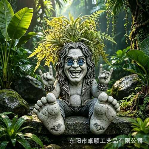 新款Bigfoot Rock On: Rebel Garden Planter大脚怪摇滚花盆