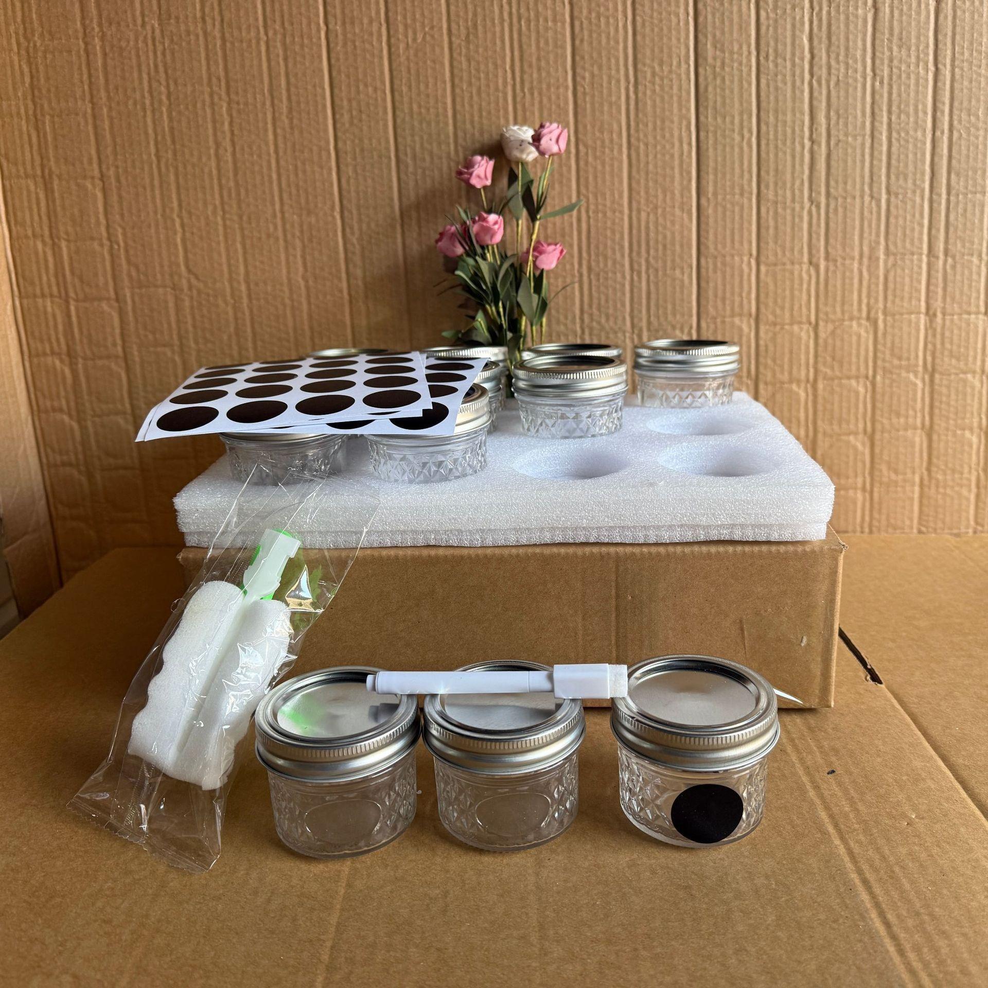 花胶奶冻酱分装瓶鱼AL905313胶瓶子酱玻璃密封罐带盖食品罐鱼头果