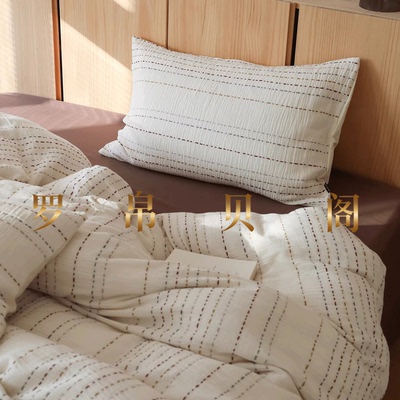 双层纱纯棉中古风四件套主卧床品