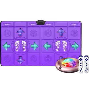 无线双人摄像头发光跳舞毯家用电视电脑两用体感游戏跳舞机跑步毯