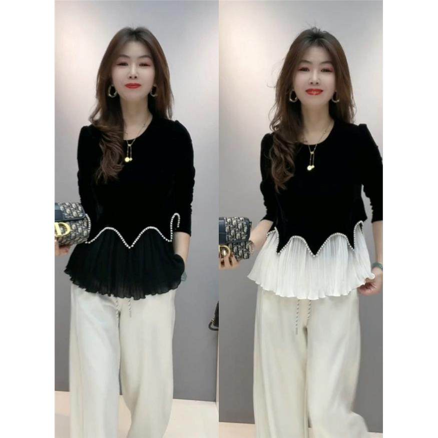 2026早春新款时髦气质女神范时尚拼接小衫高级感百搭显瘦长袖上衣,女装/女士精品,上衣,淘宝优惠券,粉丝福利购,淘宝优惠卷