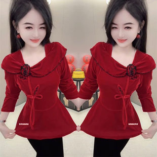 2025冬季网红新款丝绒两件套裙女新年款重工串珠玫瑰花上衣包臀裙