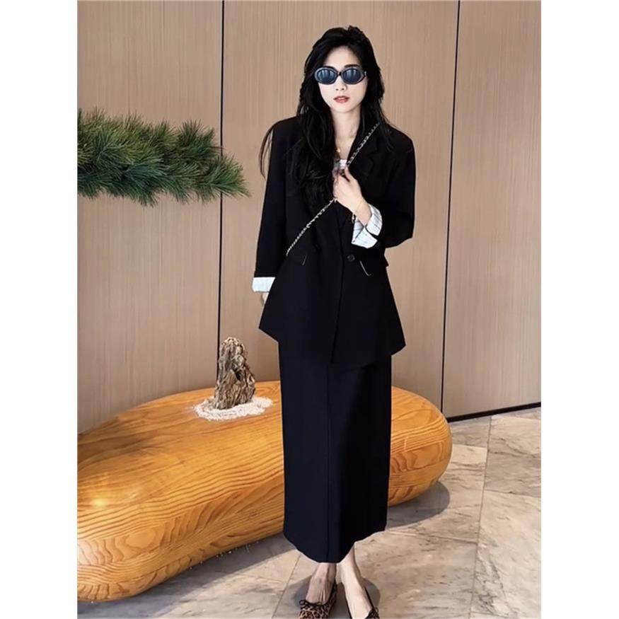 2026春季新款网红爆款时尚高级感职业通勤西服外套+后开叉半身裙,女装/女士精品,短外套,淘宝优惠券,粉丝福利购,淘宝优惠卷