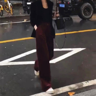 时尚显瘦韩版套装2025秋季新款洋气黑色长袖西服外套休闲阔腿裤女