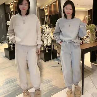 欧货2025春秋女士套装运动套头卫衣紧腿休闲裤两件套减龄显瘦时尚