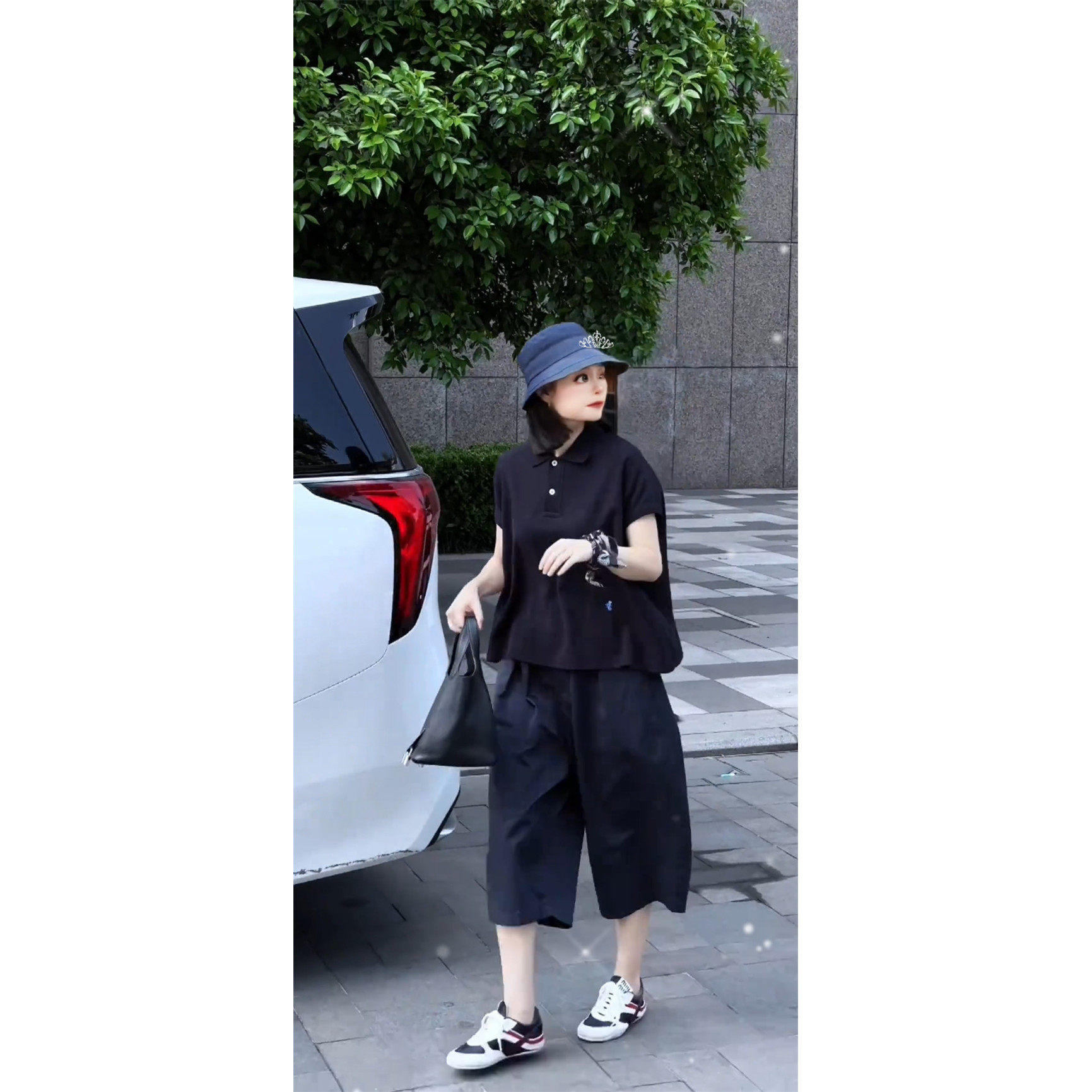 韩系时尚百搭套装2026夏季新款polo领宽松百搭短袖上衣休闲阔腿裤,女装/女士精品,上衣,淘宝优惠券,粉丝福利购,淘宝优惠卷