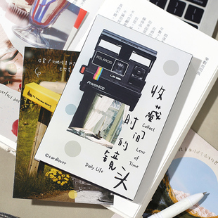 ins风格文艺摄影风景明信片30张 收藏时间的镜头 浪漫情人节礼物贺卡新年圣诞卡片山川景物灯塔森系手写卡