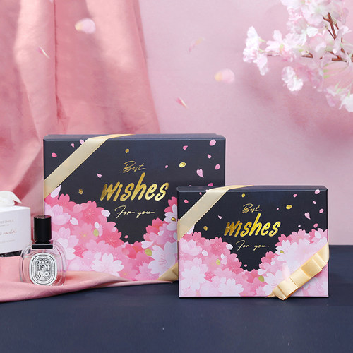 日式樱花粉创意精致愿口红礼盒