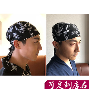 日式餐厅帽子寿司厨师帽料理厨房居酒屋店员工作帽卫生帽包邮食堂