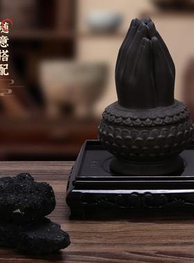 花盆底座鱼缸盆景摆件佛像工艺品花瓶托盘花架香炉茶壶托正方形