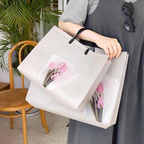 郁金香服装店手提袋手拎装衣服包装礼物礼品高档无纺布定购物袋制 - 封面