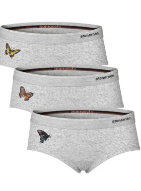 stonemen【源自澳洲】纯棉内裤女舒适透气休闲中腰三角裤蝴蝶印花