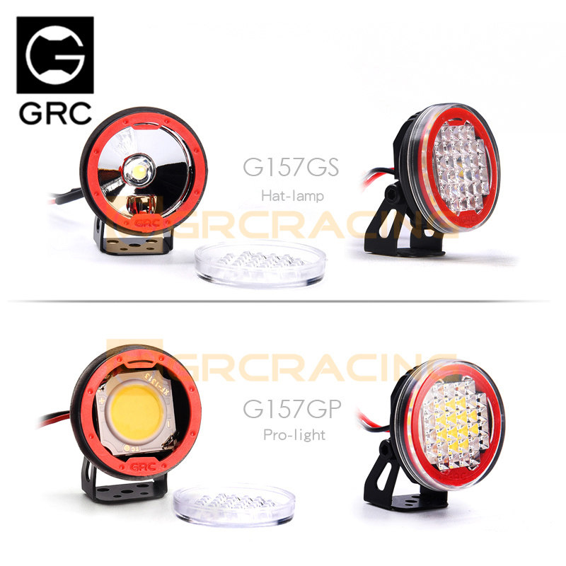 GRC&nbsp;1/10仿真攀爬22mm圆形射灯 Pro强光LED/草帽大灯 #G157GP/GS