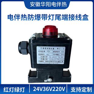 电伴热带灯尾端接线盒伴热电缆带灯终端接线盒36V 220V/40A末端