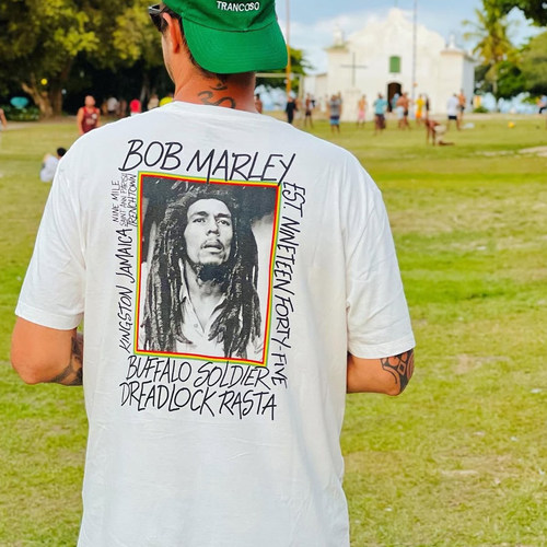 Bob Marley 鲍勃马利雷鬼复古短袖男女美式纯棉T恤