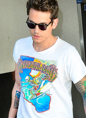 Grateful Dead感恩而死周边john mayer同款宽松纯棉短袖t恤男女夏