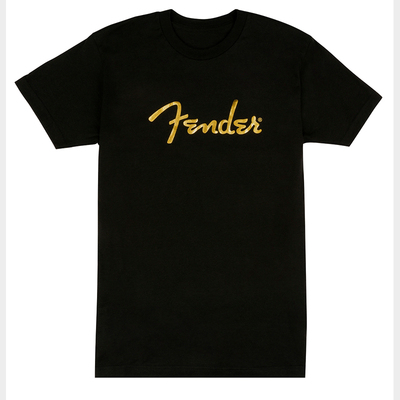 fender金色印花短袖T恤夏季宽松