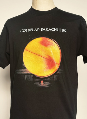Parachutes-Coldplay 酷玩乐队专辑印花短袖T恤 同款周边宽松摇滚