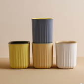 新款 家用可爱小桶迷你客餐桌台上收纳桶精致轻奢风 桌面垃圾桶中式