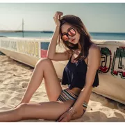 Fu túi bikini thép tấm thu thập bộ ngực gợi cảm bảo thủ che bụng áo tắm mỏng mảnh áo tắm nữ một mảnh mỏng - Bikinis