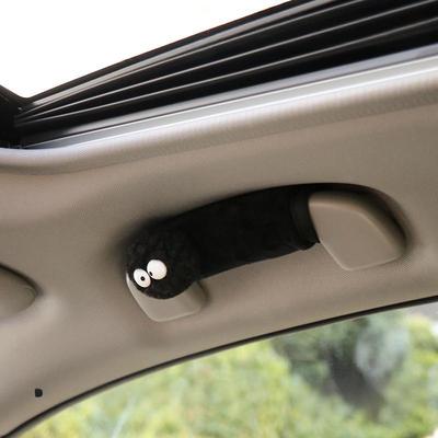 可爱黑煤球拉手套汽车通用手刹套