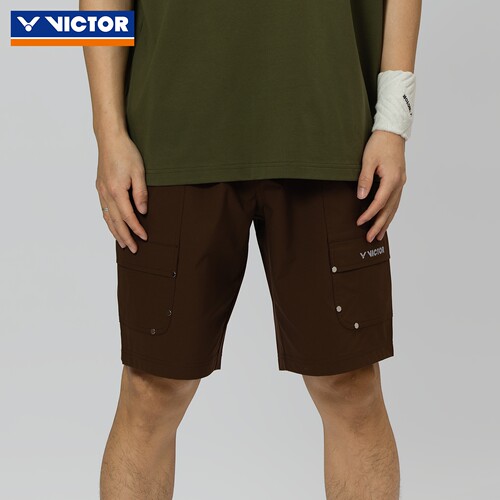 victor胜利羽毛球短裤男训练裤