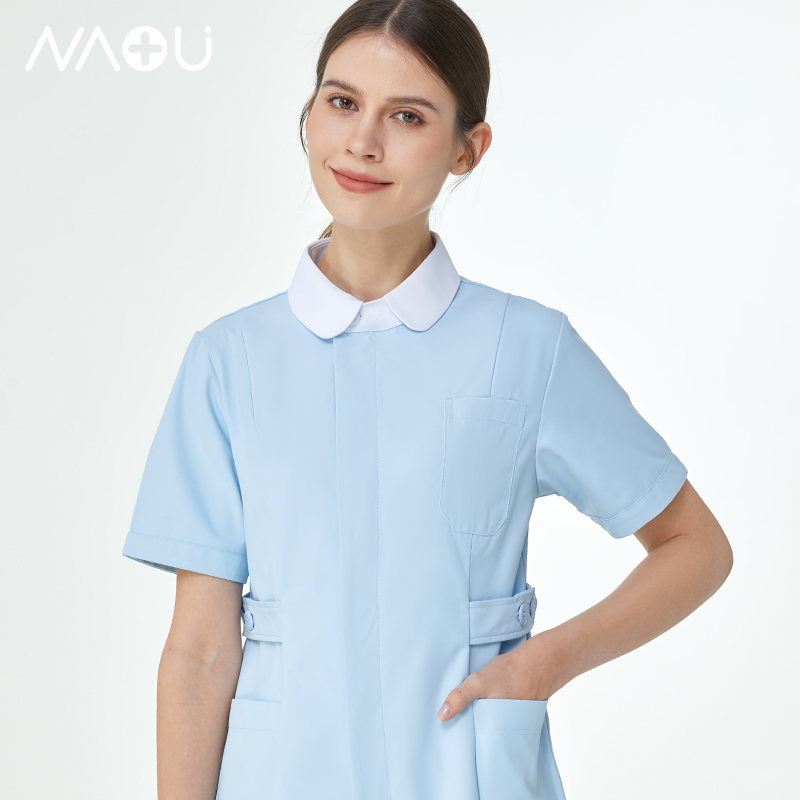 南欧鱼抗皱护士服口腔医美高端女工作服长短袖牙科医师服分体套装