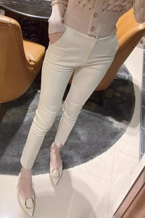 休闲小脚裤 铅笔九分裤 基础款 显瘦西裤 高腰弹力修身 韩女日常穿搭