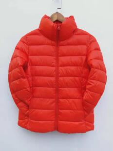 美家正品女棉服秋冬超薄立领超轻薄棉服外套科技绒保暖修身棉袄