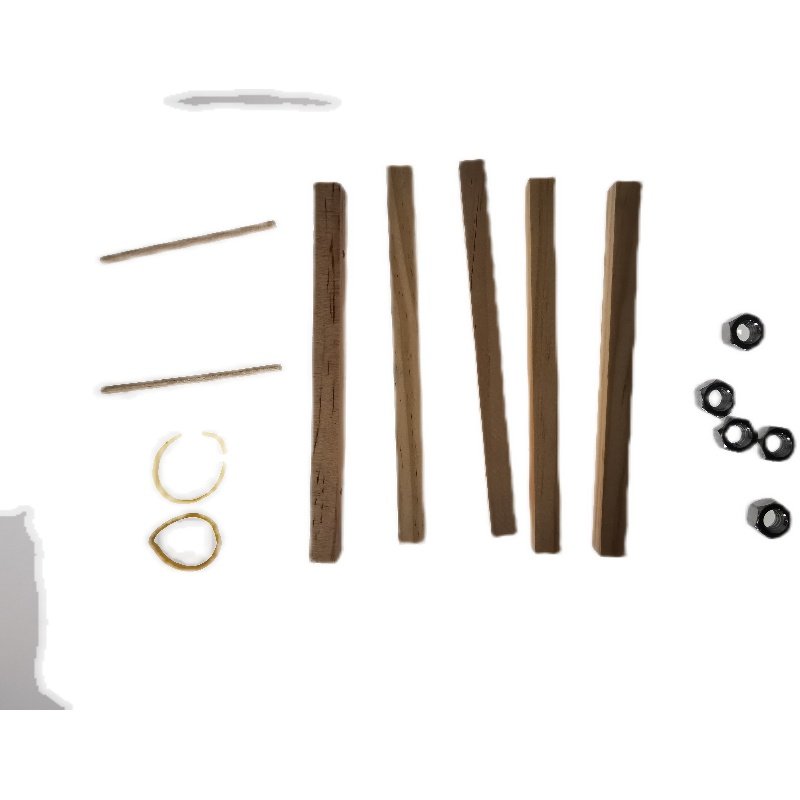 木排筏模型套装（送5个m8螺母） 模拟竹排   五下用浮的材料造船