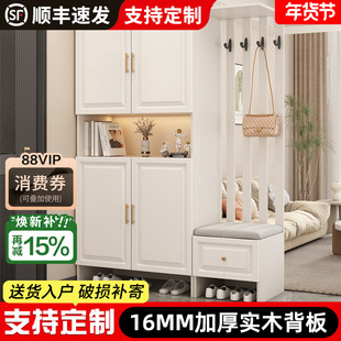 实木玄关柜进门屏风隔断客厅现代简约家用门口入户正对门鞋柜一体