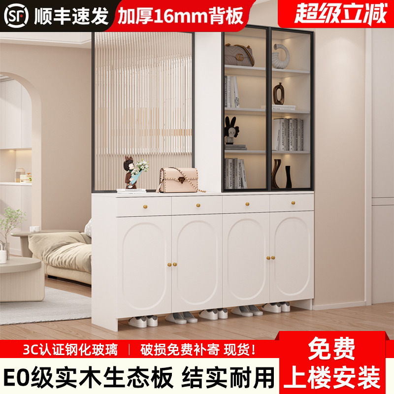 入户实木门口鞋柜置物架现代简约
