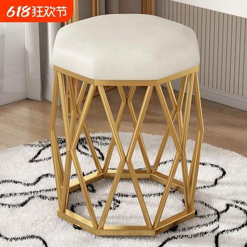 梳妆凳家用卧室现代简约ins梳妆台椅子女生宿舍化妆凳网红圆凳