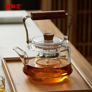 美斯尼玻璃蒸煮两用壶家用耐热电陶炉煮茶器烧水泡茶壶茶具套装
