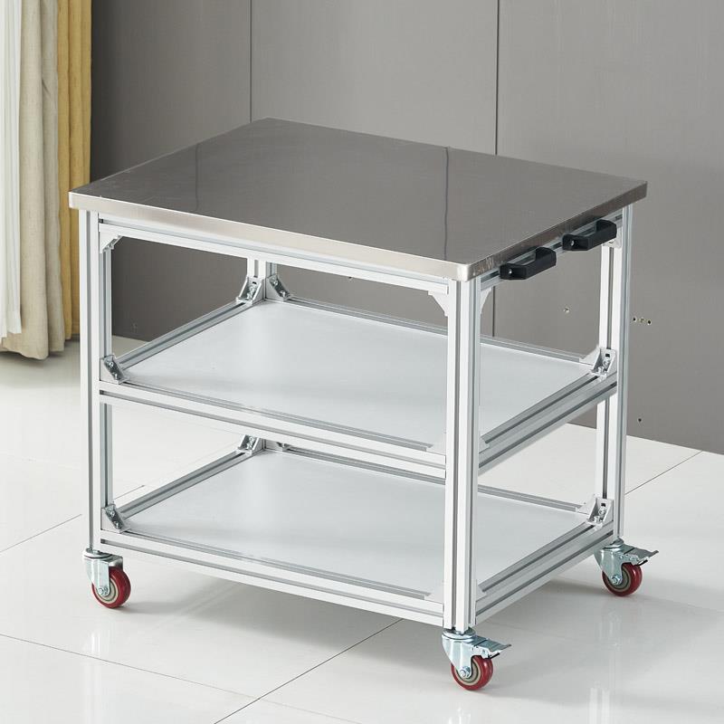 铝合金防静电工作台实验室铝型材桌工作台物料中转车铝型材置物架