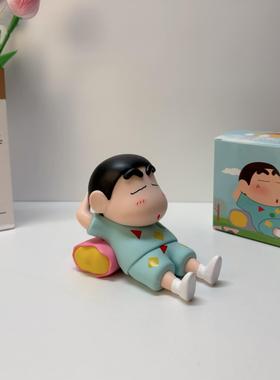 蜡笔小新懒人手机架办公室桌面模型车载摆件公仔可爱潮玩礼物女