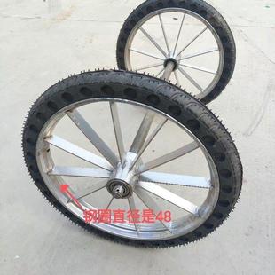 18实心胎加钢圈一体轮工地翻斗车板车工矿专用 手推车人力车3.00