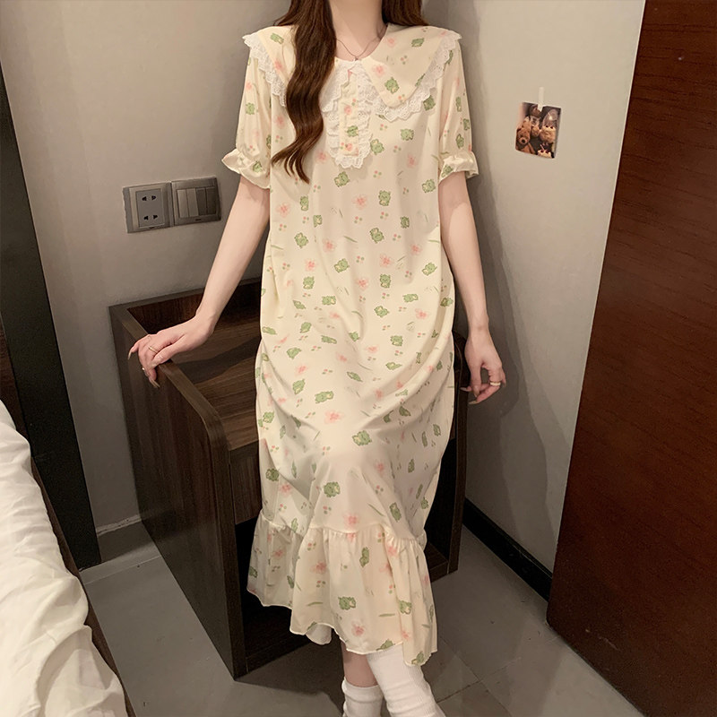 夏季睡裙女款2025新款棉质短睡裙