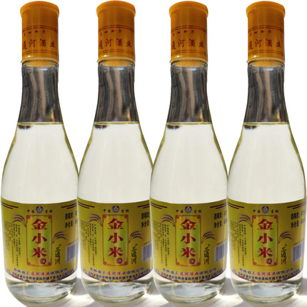 三通河42度金小米酒450ml玻璃瓶装东北小烧小米原浆酒特产礼品酒