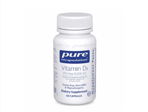 Pure Encapsulations Vitamin D3 5000 IU60粒给海外 直邮