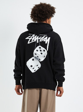 【海神】Stussy 正品澳版23新款FUZZY骰子图案巡游带帽帽衫卫衣